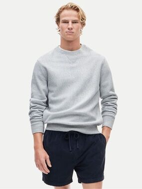 J Crew Heritage 14 Oz Fleece Sweatshirt Adult M Heather Athletic Gray Heavy Crew